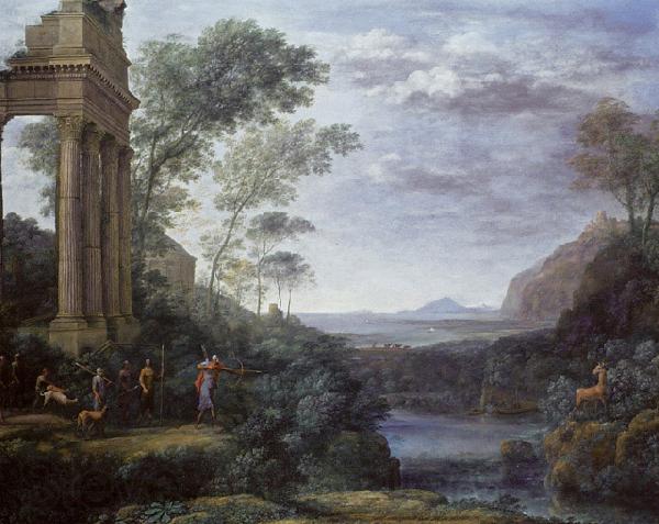 Claude Lorrain Ascanius Shooting the Stag of Sylvia Norge oil painting art